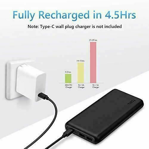 2-Pack Miady Dual USB Portable Charger, Fast Charging Portable Charger