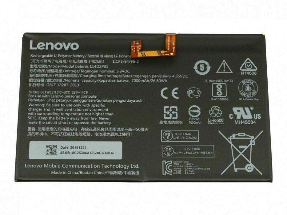 Genuine Lenovo L14D2P31 For Lenovo TAB 2 A10-30 TB2-X30F TB2-X30L TB2-X30M