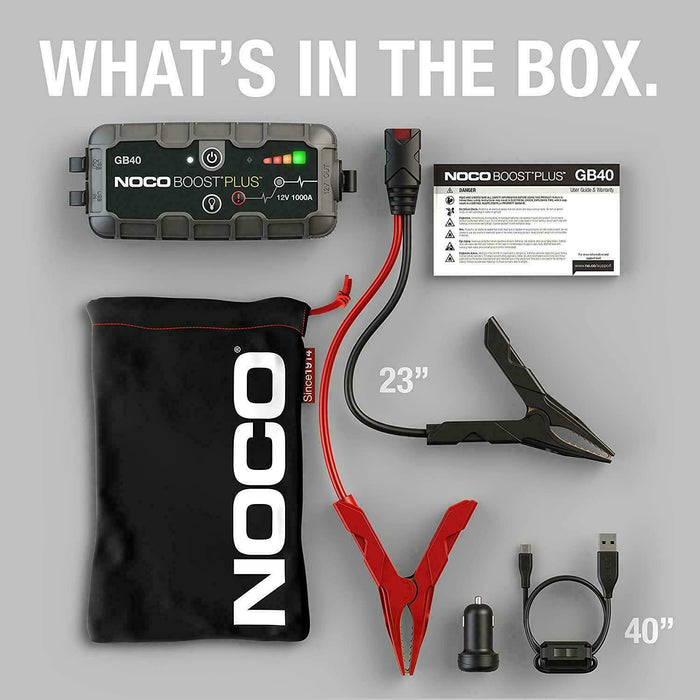 GB40 NOCO GENIUS  BOOST+ JUMP STARTER ULTRASAFE LITHIUM 1000A  CAR & TRUCK NEW