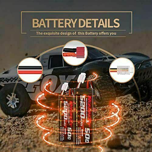 RoaringTop 2S Lipo Battery 7.4V 8000mAh 100C RC Battery