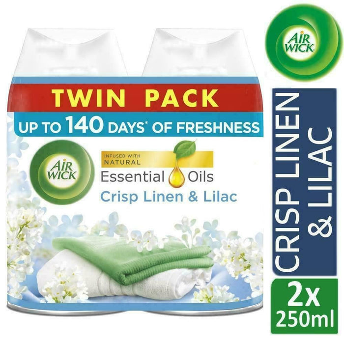 Air Wick Crisp Linen & Lilac Freshmatic Automatic Spray Refill Air Twin Pack