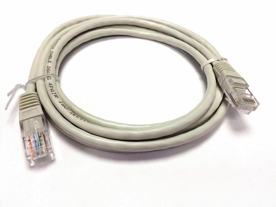 2 Metre 8 Pin RJ45 Plug To Plug Lead Ethernet Patch Cable Network Extension