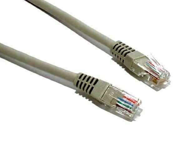 2 Metre 8 Pin RJ45 Plug To Plug Lead Ethernet Patch Cable Network Extension