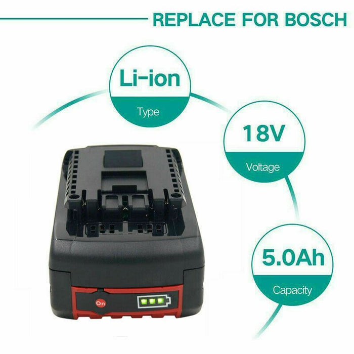 4.0 Ah for Bosch 18V Battery Li-ion BAT609 BAT618 BAT611 BAT620 BAT610G 24618-01