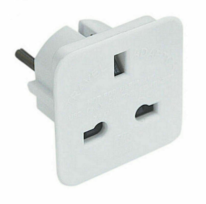 Travel Adapter Plug UK to EU 2 Pin Holiday Accessory European Power Converter