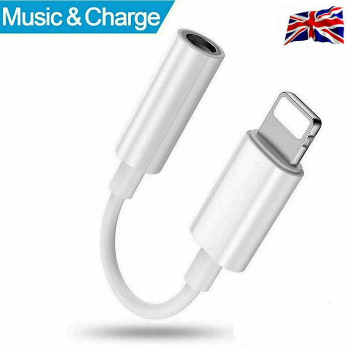 iPhone 13/12/11/XR UK Adapter Cable Headphone Jack Audio Earphone 3.5mm AUX