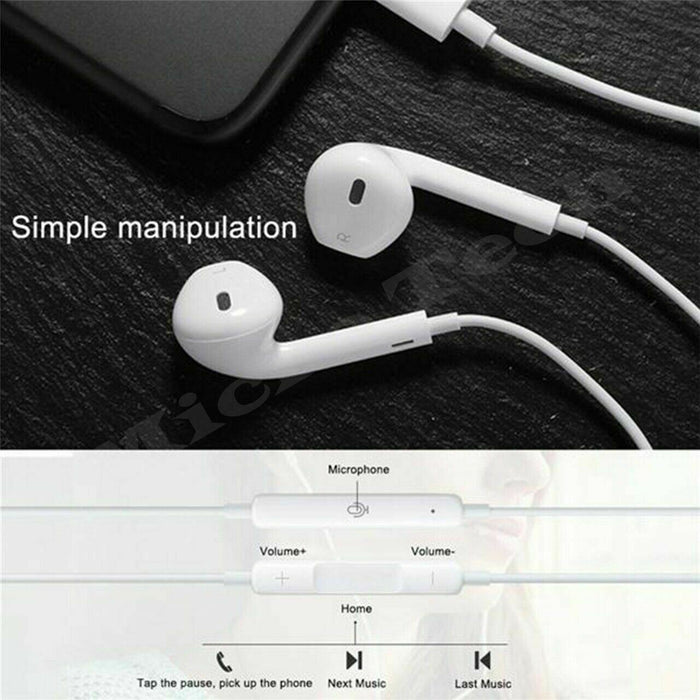 Earphones For iPhone 8 7 6 Plus X XR XS 11 12 13 Pro Max Headphones Wired Earbud