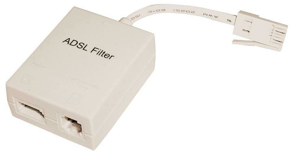 ADSL/ADSL2+ Microfilter Internet Broadband Micro Filter Splitter With Cable Lead