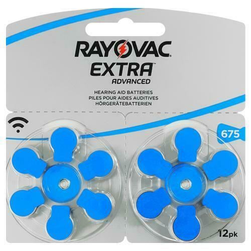 Rayovac Extra Advanced Size 675 Mf PR44 Hearing Aid Battery 1.45v 12 cells