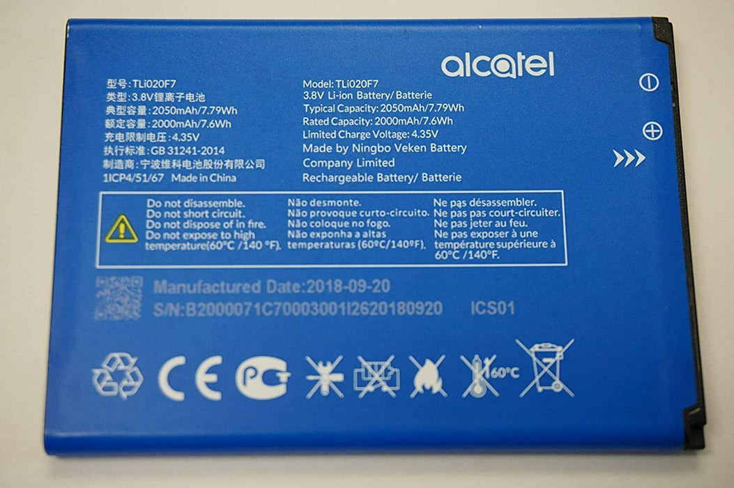 Alcatel TLi020F7 Battery for 1c 2018 (5003D) 2000mAh Original