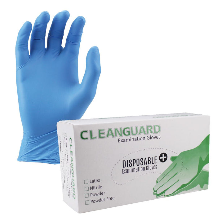 Cleanguard Nitrile Exam Gloves Box of 100 Gloves Size Large Green