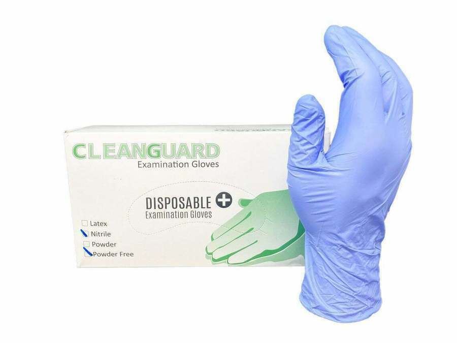 Cleanguard Nitrile Exam Gloves Box of 100 Gloves Size Large Green