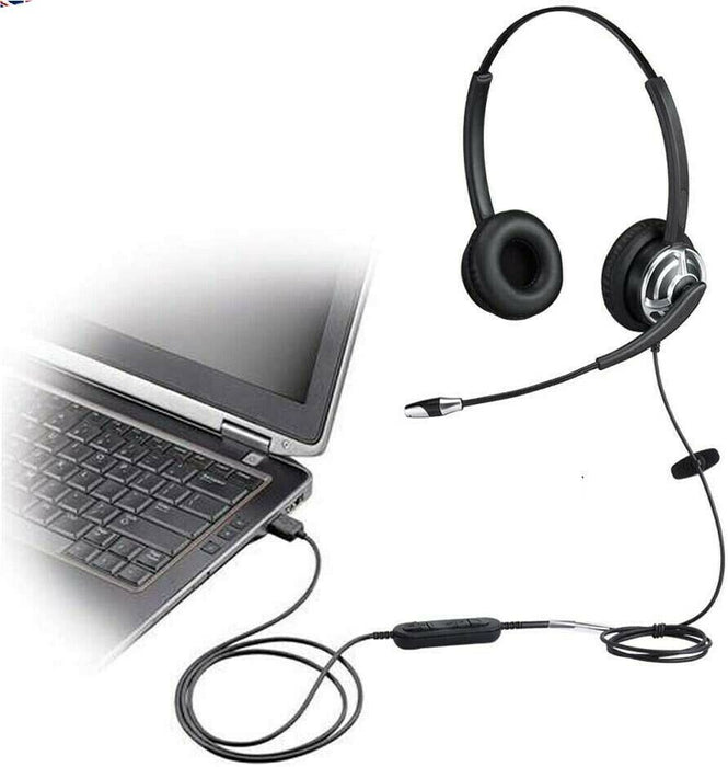 MKJ-805DUC USB Headset with Noise Cancelling Microphone Dual Ear Headset (A758)