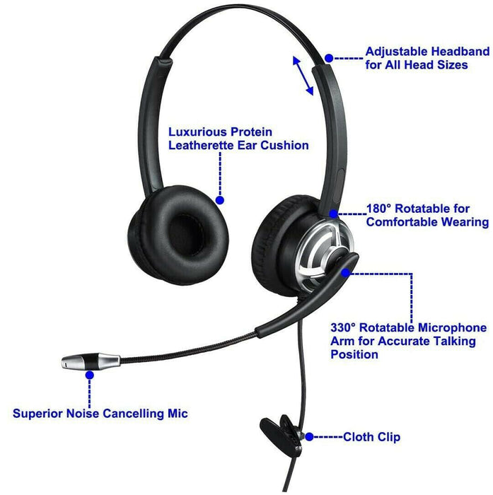 MKJ-805DUC USB Headset with Noise Cancelling Microphone Dual Ear Headset (A758)