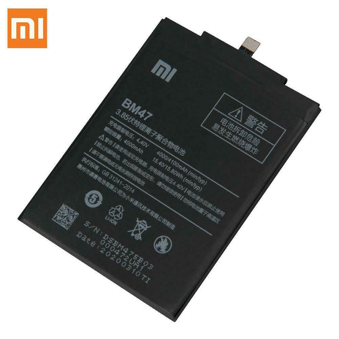 COMPATIBLE BATTERY FOR XIAOMI MI REDMI 3 3S 3X 4X PRO BM47 4100 MAH