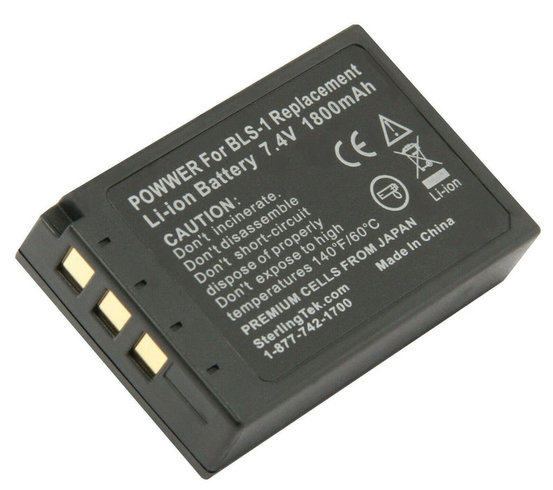 Li-ion Battery for OLYMPUS PS-BLS1 BLS-1 E-P2 Evolt E-620 Evolt E-450 E-450