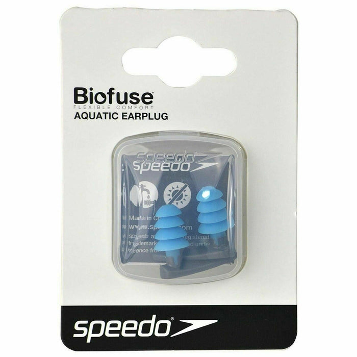 SPEEDO BIOFUSE AQUATIC EARPLUGS EAR PLUGS + CASE NEW