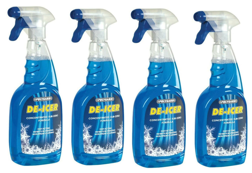 4 X 500ml De Icer Trigger spray DEICER TO -15 Carplan Autocare De-icer 4 pk