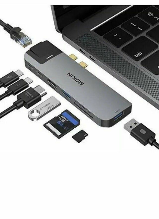 8 Port MOKIN USB C Hub Adapter for MacBook Pro 2020/19/18,MacBook Air 2020/19/18