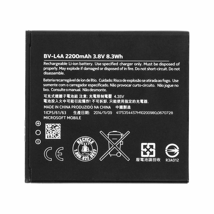 Genuine Original Nokia BV-L4A Replacement Battery 2200mAh For Nokia Lumia 830