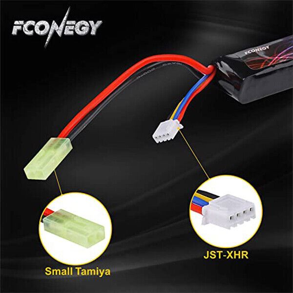 FCONEGY Lipo Battery 3S 2400mAh 11.1V 20C Pack  with Small Tamiya Plug for Airso