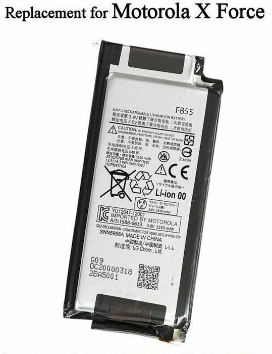 REPLACEMENT BATTERY MOTO X FORCE / DUAL / DROID TURBO 2 XT1580 XT1581 FB55