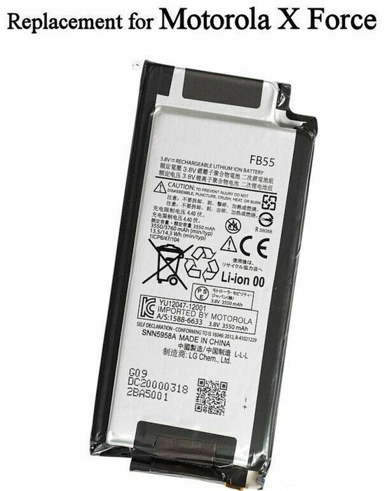 REPLACEMENT BATTERY MOTO X FORCE / DUAL / DROID TURBO 2 XT1580 XT1581 FB55