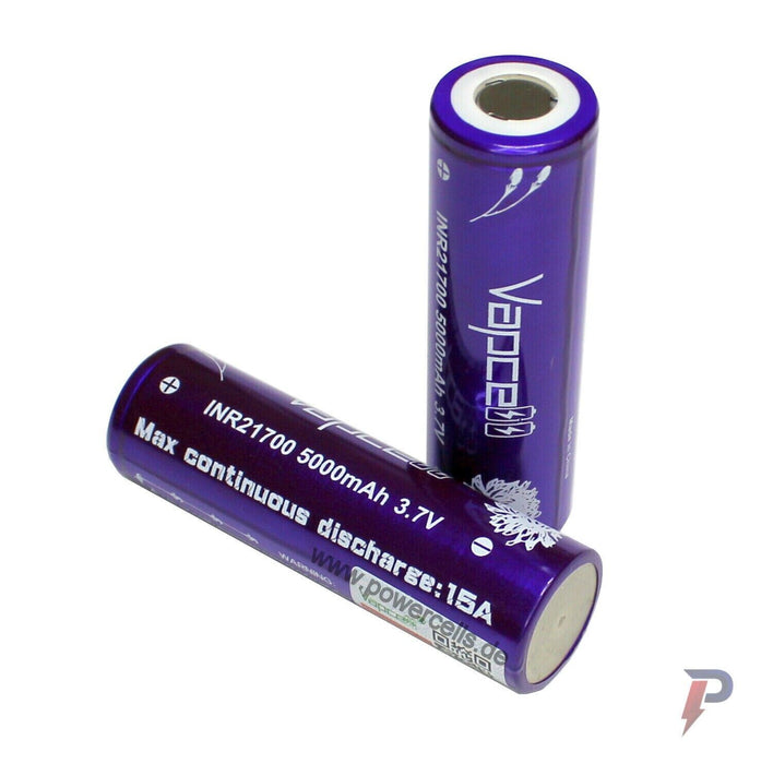 2x Vapcell INR21700 5000mAh 15A Lithium-Ion 3,6 V - 3,7 V Battery