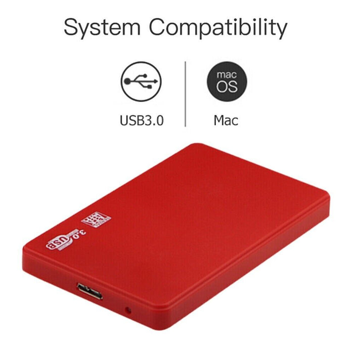 USB 3.0 HDD Enclosure 2.5-inch Serial Port SATA 3.0 Hard Drive CASE (Red)