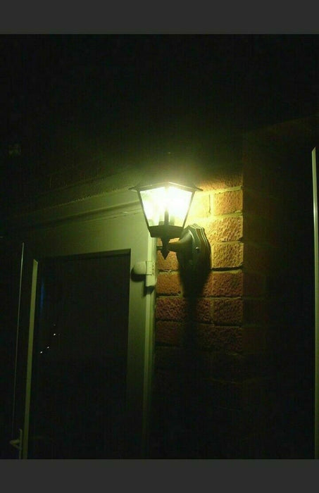 Wall Light Lantern Black Traditional Outside External PIR Motion Movement Sensor