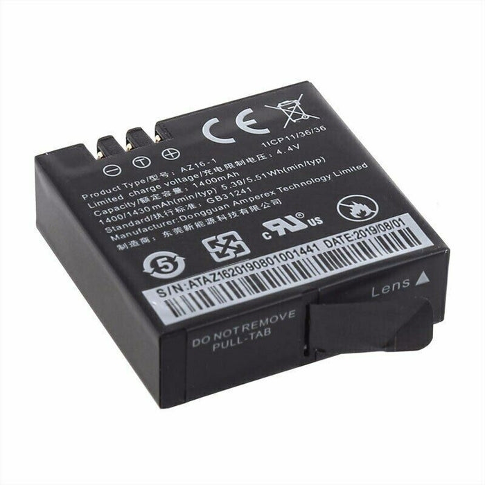 Battery AZ16-1 rechargeable lithium polymer battery for Xiaoyi Yi Lite YI 360 VR