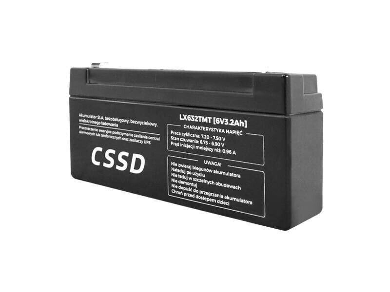 6V 3.2Ah LEAD-ACID BATTERY CE  HQ  125x60x30mm CSSD  HQ Rechargeable