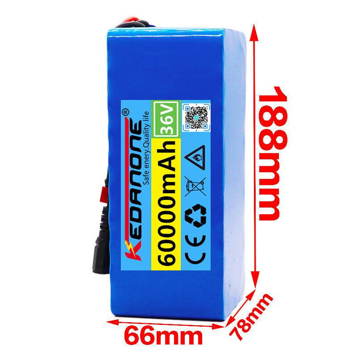 60ah 36v 10s4p Battery Pack 1000w 42v 60000mah Bms for Ebike Scooter