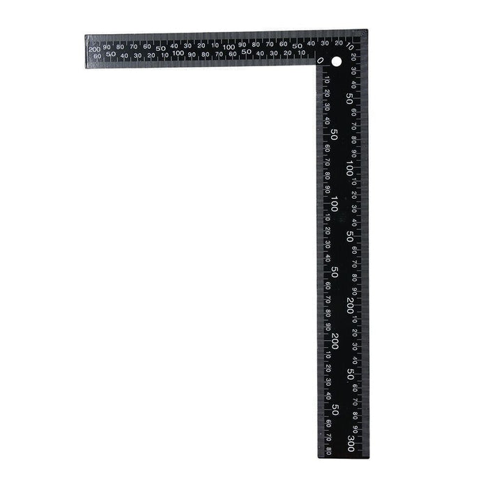 90 Degrees Right Angle Ruler 8x12 Inch L-Shaped Black Square Ruler Metal