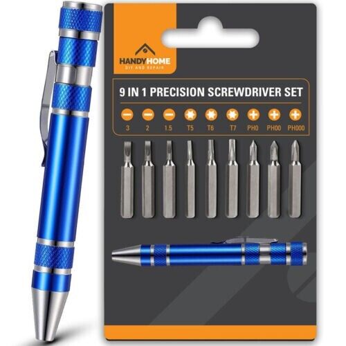 9 in 1 Precision Screwdriver Set Pen Magnetic Repair Glasses PC Electronic Watch