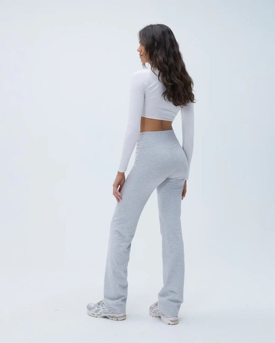 Adanola Cotton Yoga Pant - Grey Melange