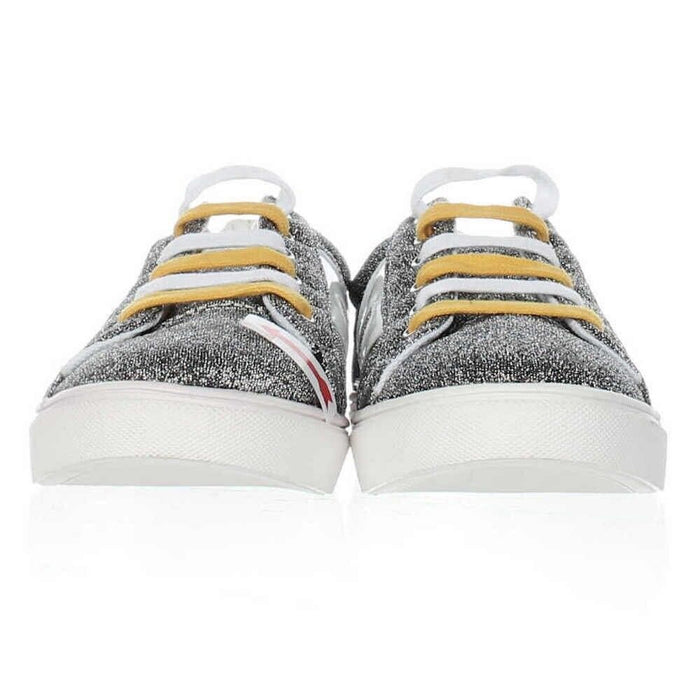 Steve Madden Women's 'Sm1' Fashion Sneaker, Silver/Multi, UK 7.5