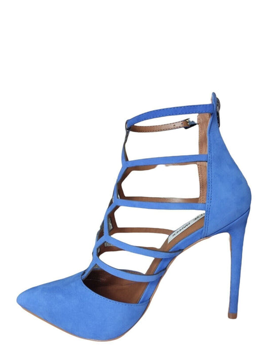 Steve Madden Womens Blue Suede Leather Strappy Caged Heels UK 3