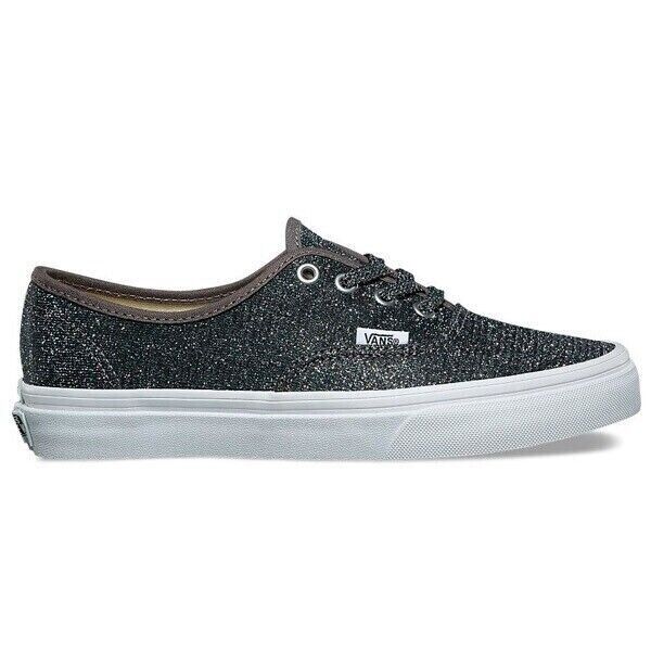 Vans 'Authentic' Lurex Glitter Black - Kids Size UK 6